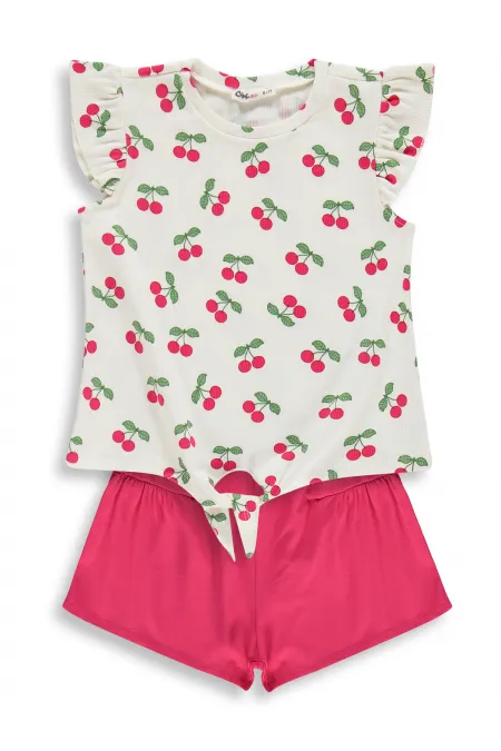 Kız Çocuk Takım 6-9 Yaş Ekru - Paket