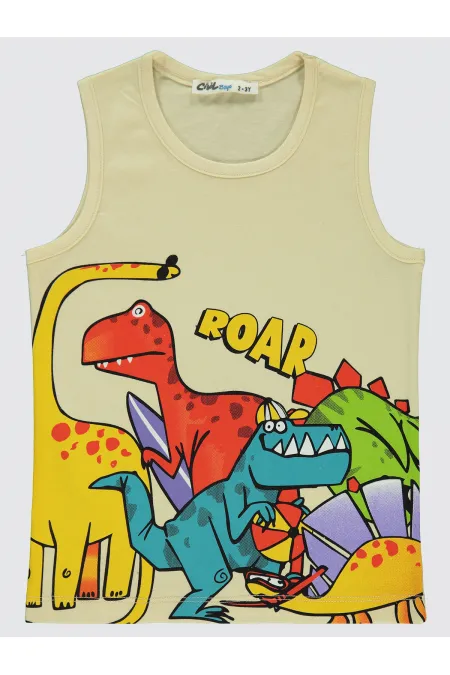 Erkek Çocuk Tişört 2-5 Yaş Taş Rengi - Paket