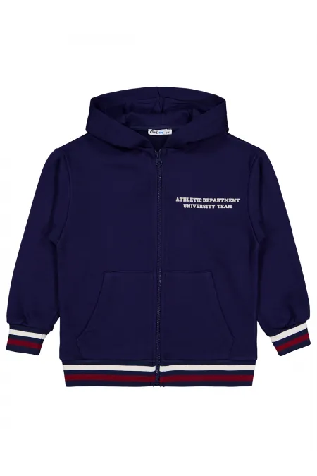 Gilet garçon bleu marine 6-9 ans - Emballage