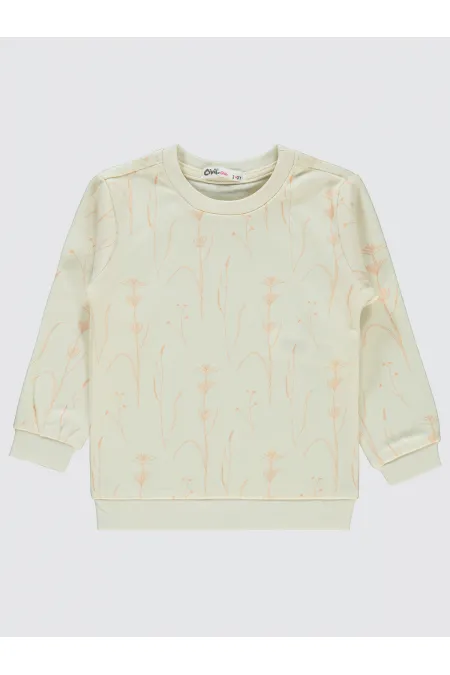 Kız Çocuk Sweatshirt 2-5 Yaş Ekru - Paket