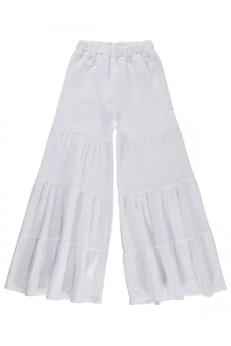 Kız Çocuk Pantolon 10-13 Yaş Ekru - Paket