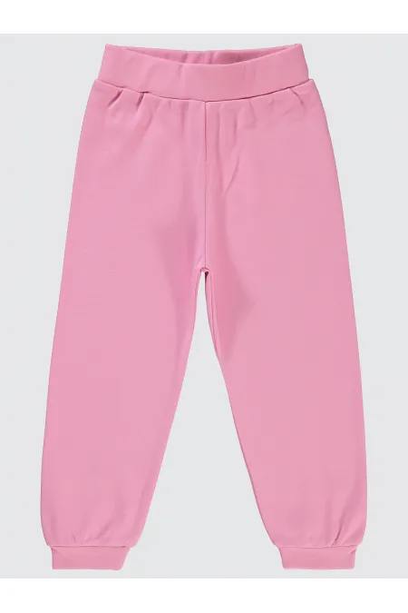 Girl's Tracksuit Bottoms 2-5 Years Old Peony Pink - Pack