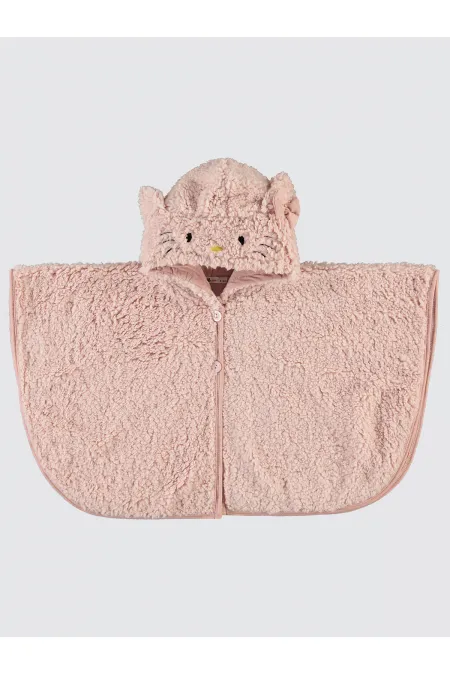 Kız Çocuk Pelerin 2-5 Yaş Pudra - Paket