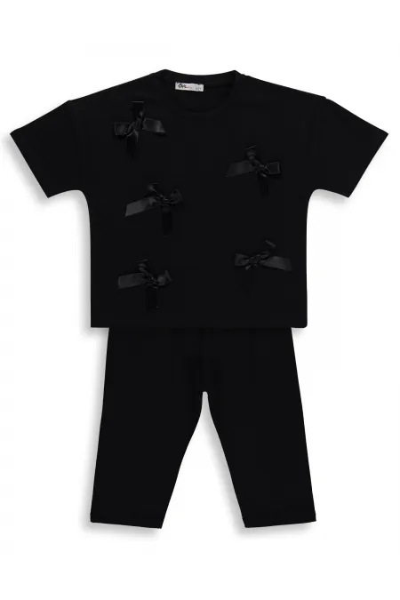 Girls' Team Set 6-9 Years Old Black-Black - Package