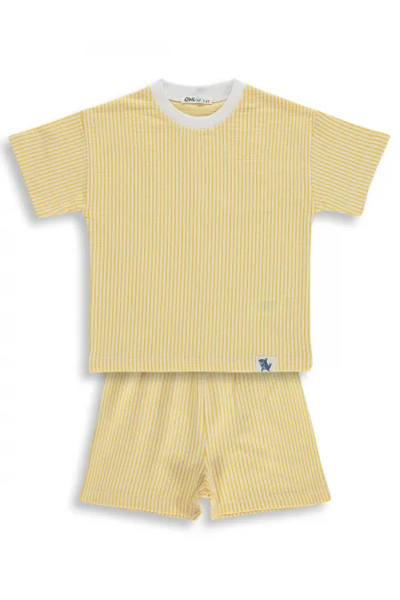 Erkek Çocuk Takım 2-5 Yaş Sarı - Paket