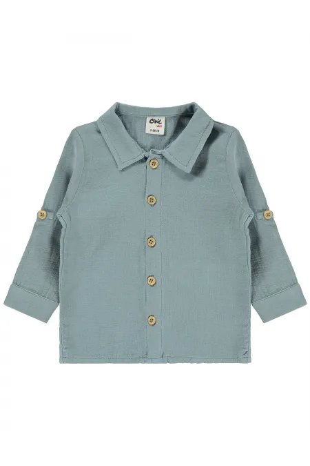 Baby Shirt 0-24 Months Soft Indigo - Pack