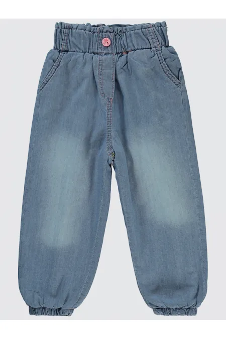 Kız Çocuk Pantolon 2-5 Yaş Açık Mavi - Paket