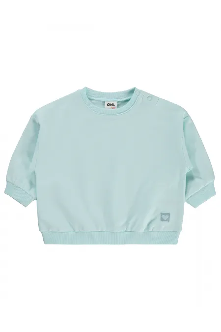 Bebek Sweatshirt 0-24 Ay Su Yeşili - Paket