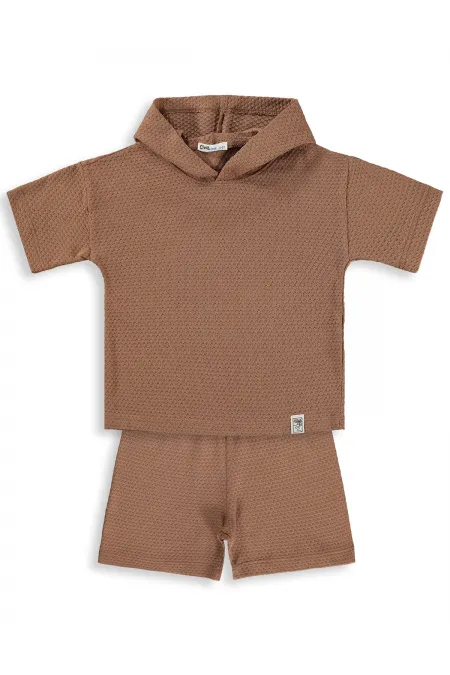 Erkek Çocuk Takım 2-5 Yaş Kahve - Paket