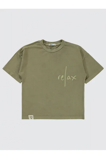 T-shirts garçon 6-9 ans, couleur pierre - Lot