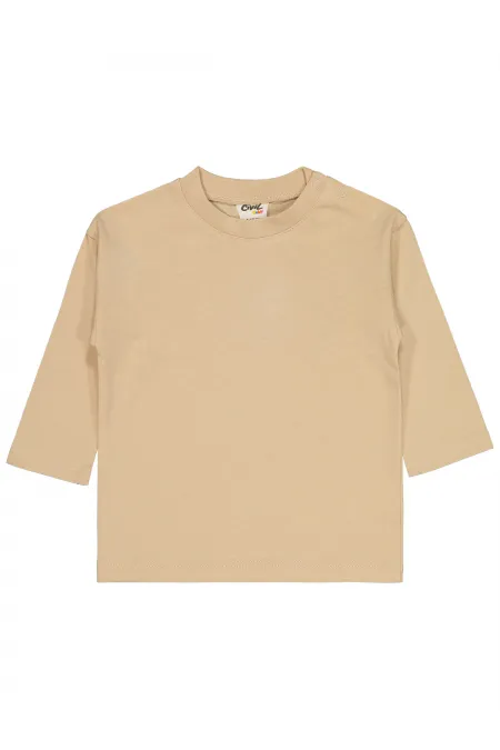 Bebek Sweatshirt 0-24 Ay Taş Rengi - Paket