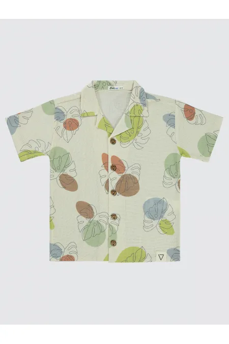 Chemise garçon 6-9 ans écru - Emballage