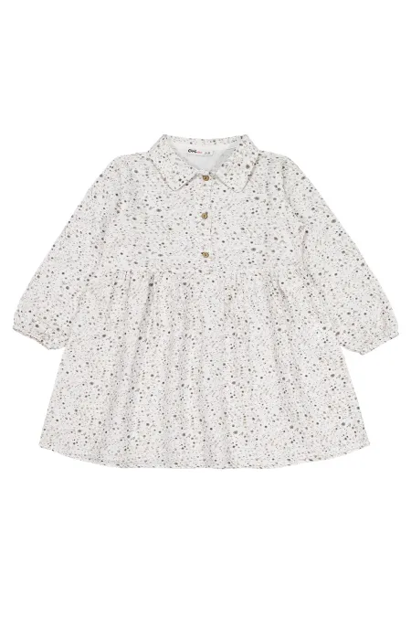 Kız Çocuk Jile ve Elbise 2-5 Yaş Ekru - Paket