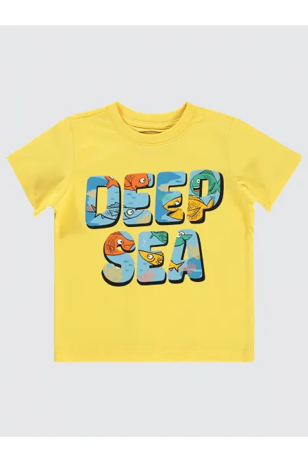 Boys T-Shirt 2-5 Years Yellow - Package