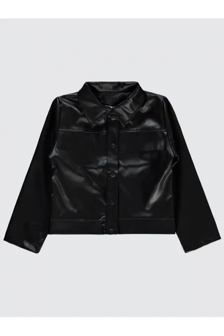 Kız Çocuk Ceket 6-9 Yaş Siyah - Paket