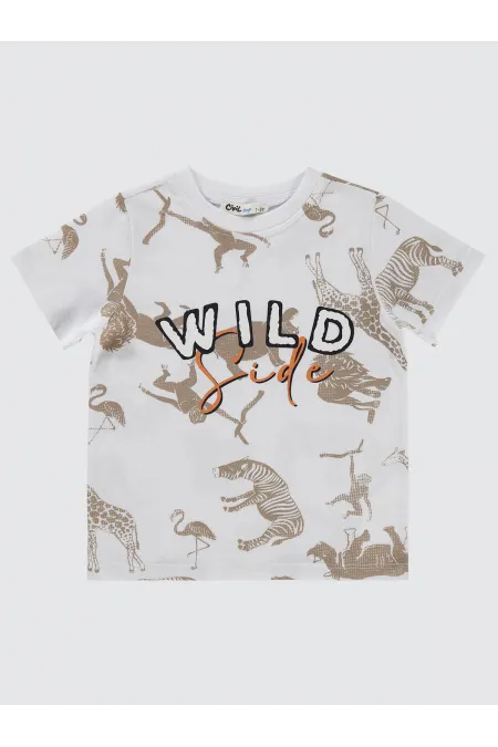 Boys T-Shirt 2-5 Years Old Ecru - Package