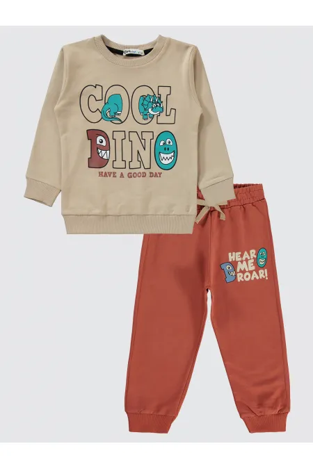 Ensemble de survêtement garçon pour enfants de 2 à 5 ans, couleur pierre - Emballage