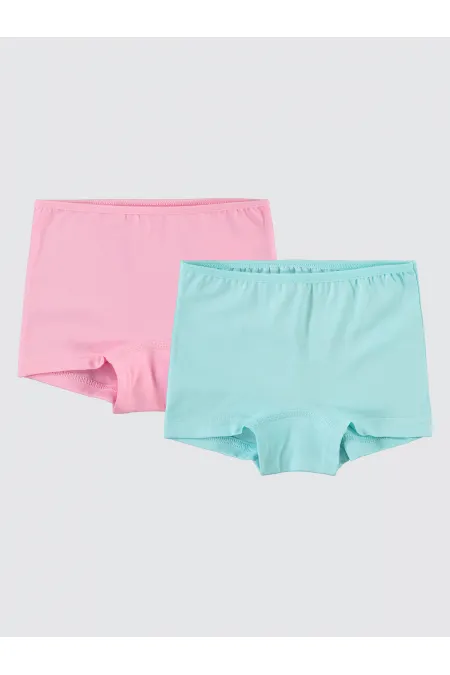 Kız Çocuk Boxer 2-9 Yaş Pembe-Mint - Paket