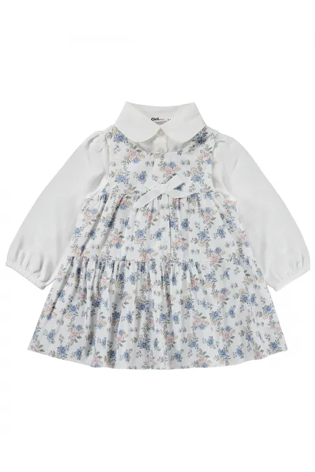 Kız Çocuk Jile ve Elbise 2-5 Yaş Mavi - Paket