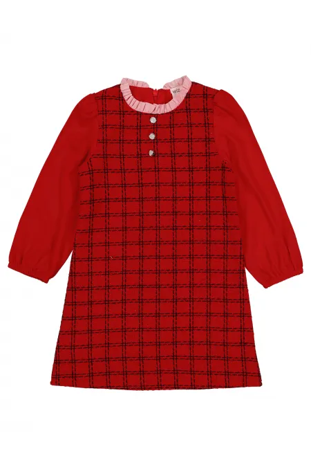 Girl's Vest and Dress 2-5 Years Old Red - Package