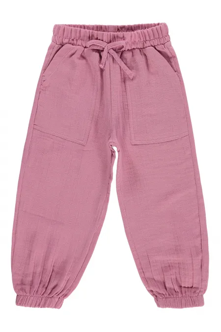 Kız Çocuk Pantolon 2-5 Yaş Gül Kurusu - Paket