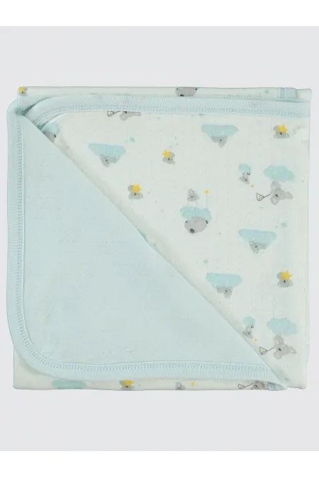 Couverture et lange pour bébé 0-24 mois bleu - Emballage