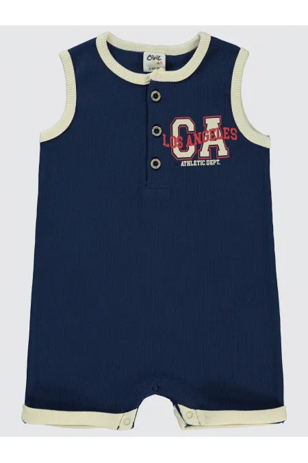 Grenouillères bébé 0-24 mois bleu marine - Lot