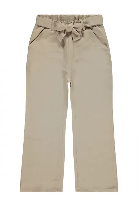 Girls' Trousers, Ages 6-9, Light Brown - Pack