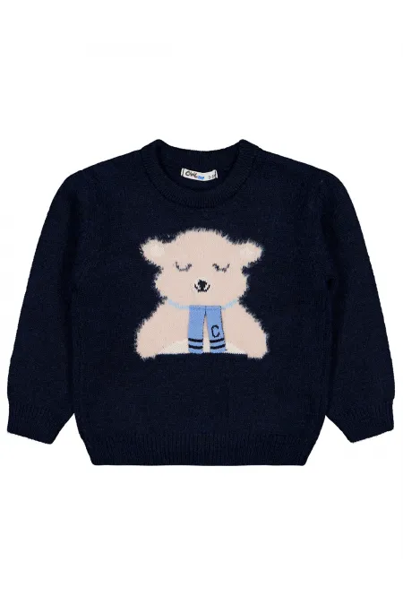 Erkek Çocuk Kazak 2-5 Yaş Lacivert - Paket