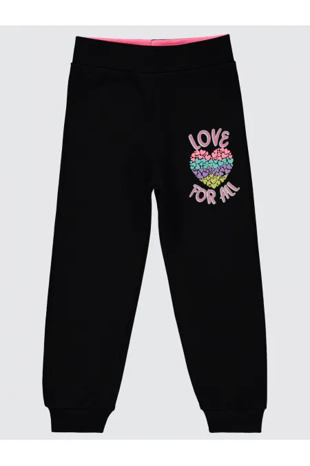 Kız Çocuk Eşofman Altı 2-5 Yaş Siyah - Paket