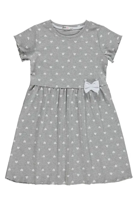 Kız Çocuk Jile ve Elbise 6-9 Yaş Karmelanj - Paket