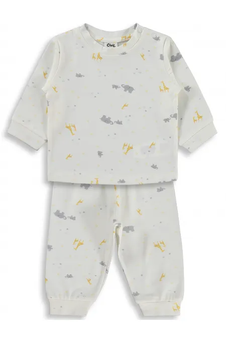 Ensemble pyjama bébé 0-24 mois, blanc cassé - Emballage