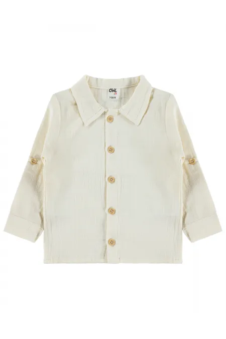 Baby Shirt 0-24 Months Beige - Pack