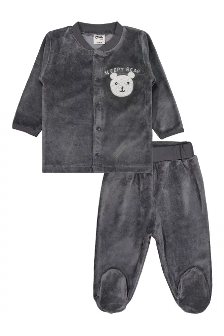 Baby Pajama Set 0-24 Months Dark Gray - Pack