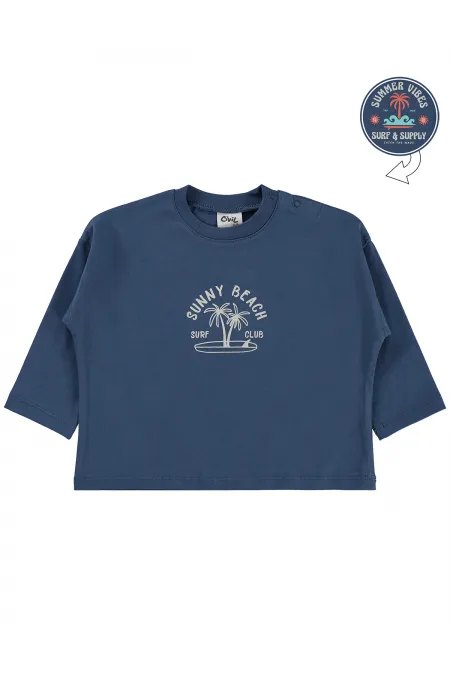 Bebek Sweatshirt 0-24 Ay İndigo - Paket