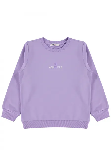 Sweat-shirt pour fille, 6-9 ans, lilas foncé - Lot