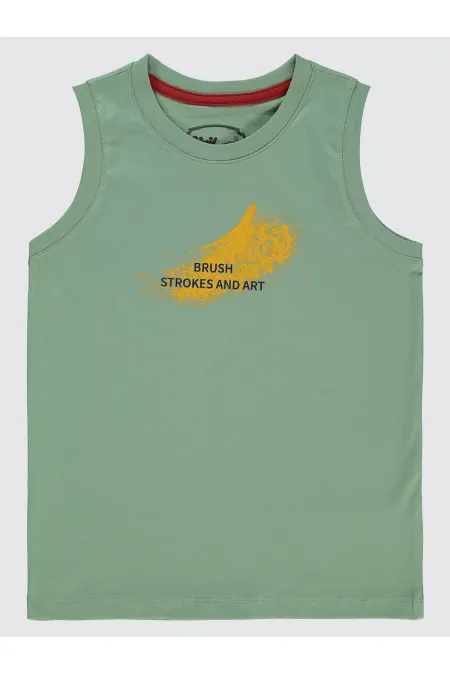 T-shirt garçon 10-13 ans kaki doux - Emballage