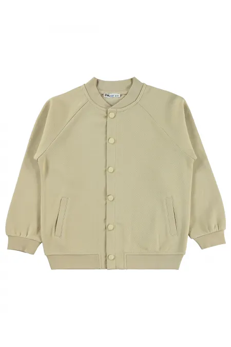 Gilet pour garçon, 6-9 ans, couleur vison - Lot