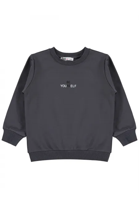 Sweat-shirt pour fille, 2-5 ans, anthracite - Emballage
