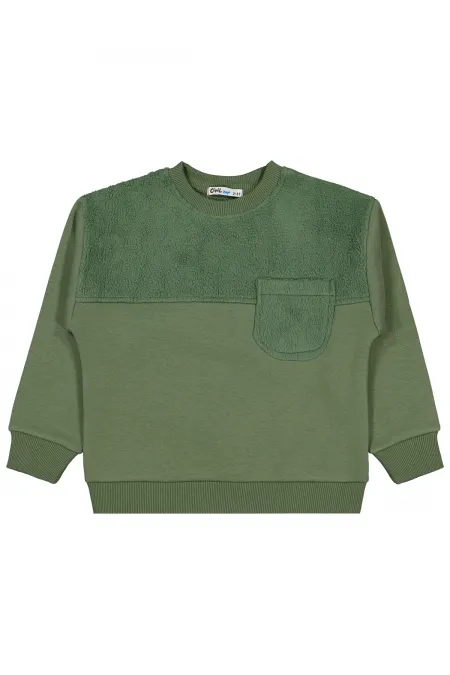 Erkek Çocuk Sweatshirt 2-5 Yaş Haki - Paket