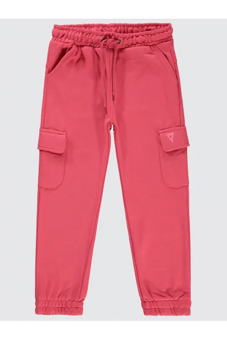 Girl's Tracksuit Bottoms 6-9 Years Pomegranate - Package