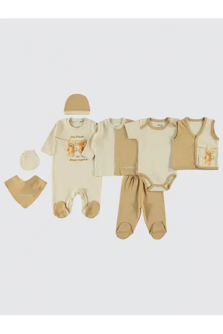 Bebek Zıbın Setleri 0-24 Ay Kahverengi - Paket