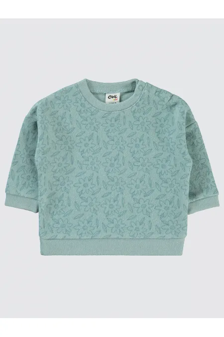 Bebek Sweatshirt 0-24 Ay Çağla Yeşili - Paket