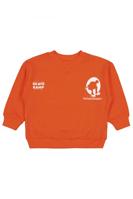 Erkek Çocuk Sweatshirt 2-5 Yaş Oranj - Paket