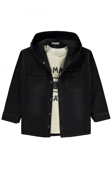 Ensemble chemise garçon, 10-13 ans, gris foncé - Emballage