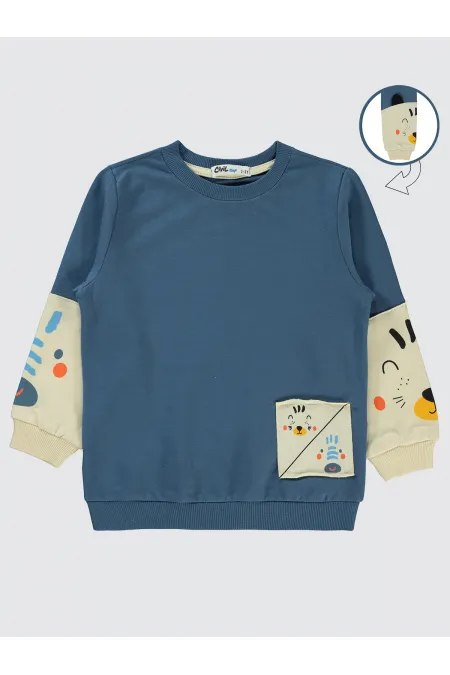 Sweat-shirt garçon 2-5 ans indigo - Emballage