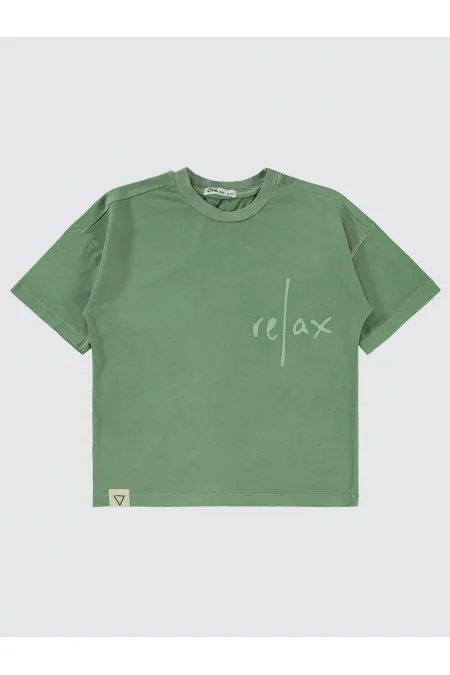 Boys T-Shirt 6-9 Years Khaki - Pack