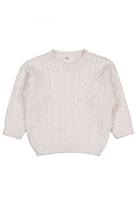 Pull beige pour fille de 2 à 5 ans - Emballage