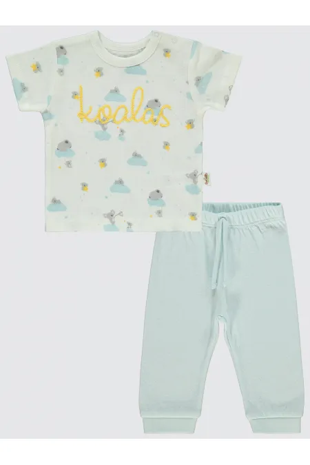 Bebek Pijama Takımı 0-24 Ay Mavi - Paket