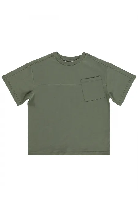 Lot de T-shirts pour garçons, 10-13 ans, kaki
